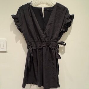 Zara Black Dress Bows Size XS